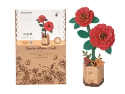 Maquette fleur miniature - Camélia rouge (Red Camellia) - Rowood