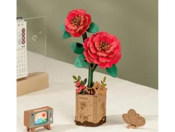 Maquette fleur miniature - Camélia rouge (Red Camellia) - Rowood