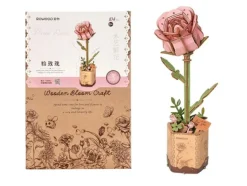 Maquette fleur miniature - Rosier rose (Pink Rose) - Rowood
