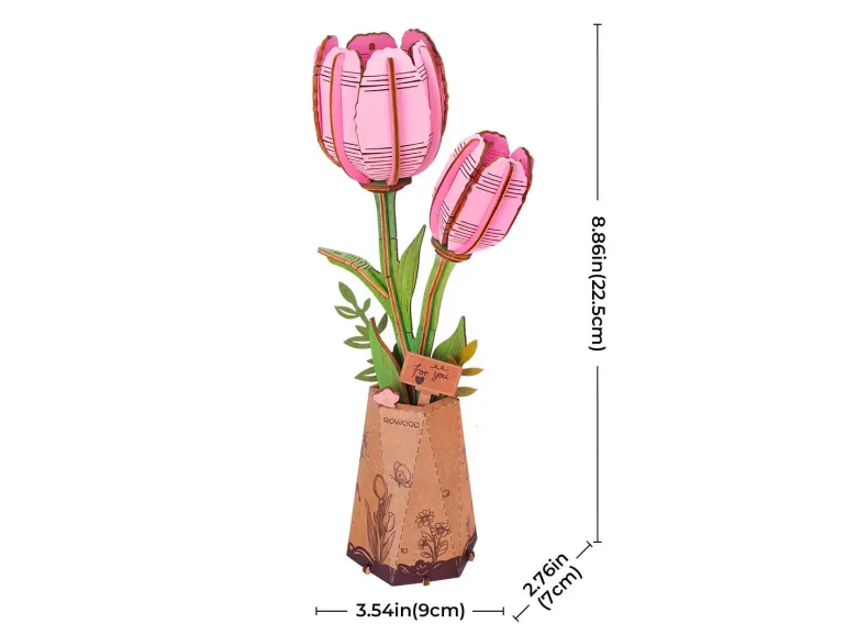 Maquette tulipe rose miniature - Rowood