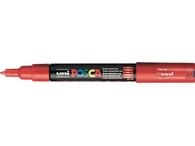 Marqueur posca - pointe extra-fine 0,7 mm - Rouge- PC1M
