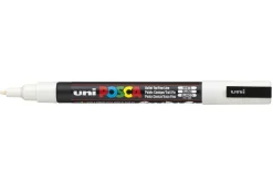 Marqueur posca - pointe fine 1,5 mm - blanc - PC3M