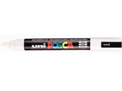 Marqueur posca - pointe moyenne 2,5 mm - Blanc - PC5M