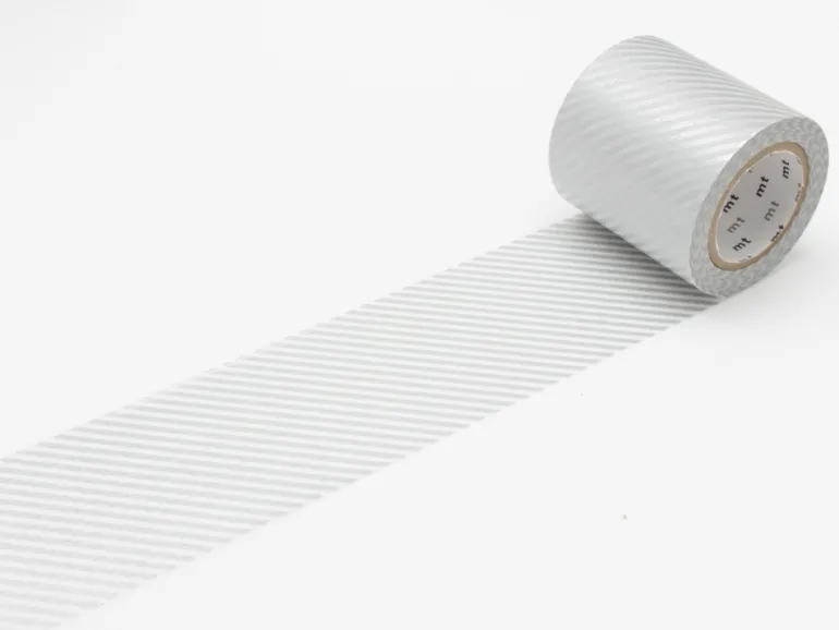 Masking tape Casa - rayé Argent