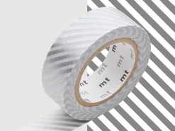 Masking tape motif - Rayé argent