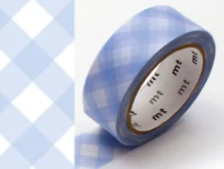Masking Tape MT Damier pastel outremer - Scrapbooking 1,5 cm x 7 m