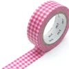 Masking Tape MT Mini Vichy rose - Scrapbooking 1,5 cm x 7 m