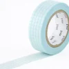 Masking Tape MT Motif quadrillage aqua - Scrapbooking