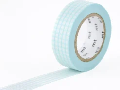Masking Tape MT Motif quadrillage aqua - Scrapbooking