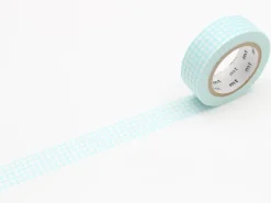 Masking Tape MT Motif quadrillage aqua - Scrapbooking