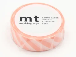 Masking Tape MT Motif rayure saumon - Scrapbooking