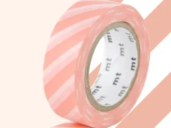 Masking Tape MT Motif rayure saumon - Scrapbooking