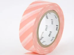 Masking Tape MT Motif rayure saumon - Scrapbooking