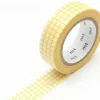 Masking Tape MT quadrillage jaune - Scrapbooking 1,5 cm x 5 m