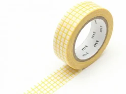 Masking Tape MT quadrillage jaune - Scrapbooking 1,5 cm x 5 m
