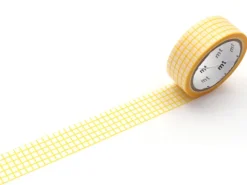 Masking Tape MT quadrillage jaune - Scrapbooking 1,5 cm x 5 m