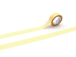 Masking Tape MT quadrillage jaune - Scrapbooking 1,5 cm x 5 m