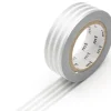 Masking tape washi motif - Lignes argentées