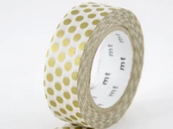 Masking tape washi motif - Pois dorés