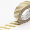 Masking tape washi motif - Rayures dorées