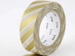 Masking tape washi motif - Rayures dorées