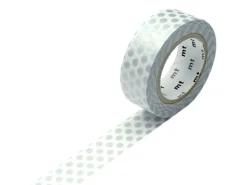 Masking tape washi motif - Pois argentés