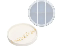 Maxi kit Jesmonite AC100 - Vase et plateau rond - 18,5 cm