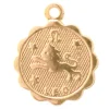 Médaille astro OR FIN - Lion