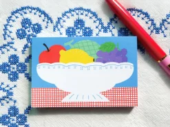 Mini bloc memo corbeille de fruits - Fruit fries Design Lab
