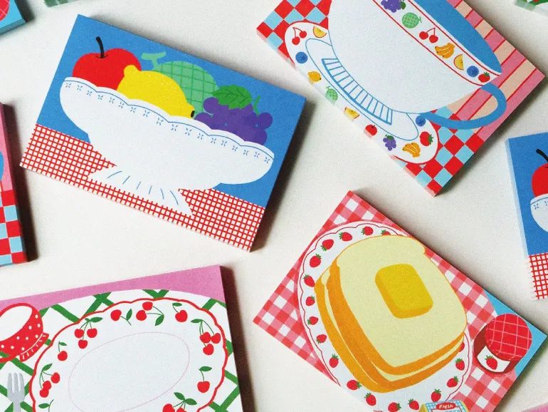 Mini bloc memo corbeille de fruits - Fruit fries Design Lab