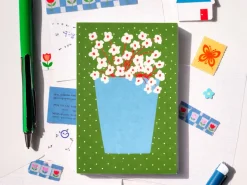 Mini bloc memo fleurs blanches - Fruit fries Design Lab