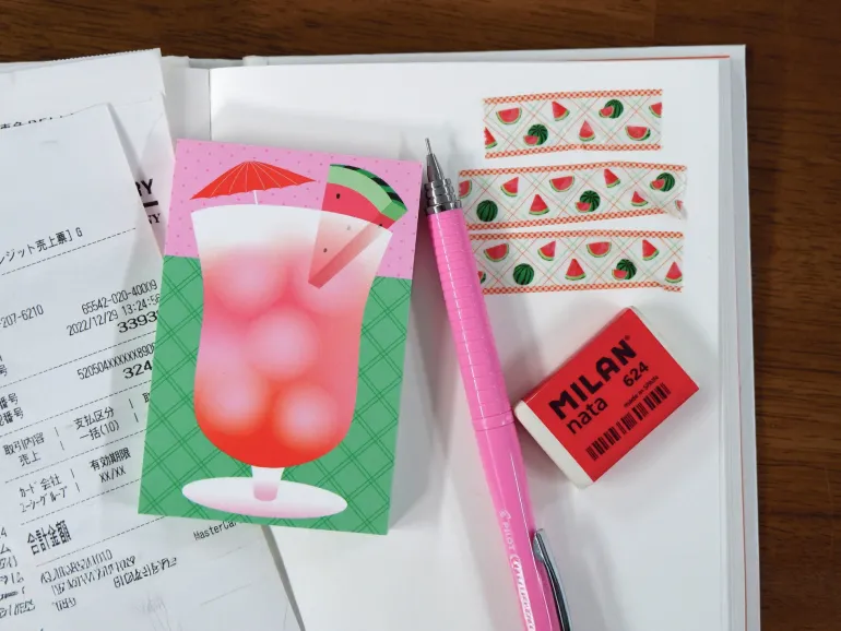 Mini bloc memo Summer jus de pastèque - Fruit fries Design Lab