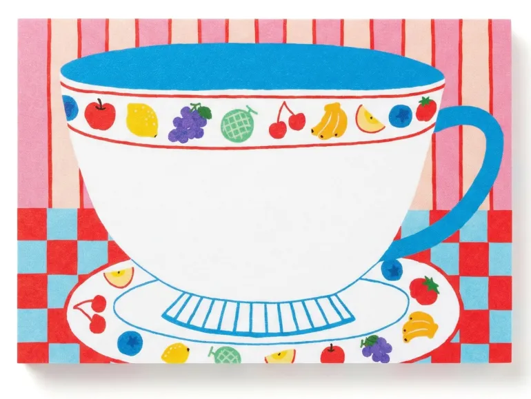 Mini bloc memo tasse vintage - Fruit fries Design Lab