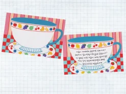 Mini bloc memo tasse vintage - Fruit fries Design Lab