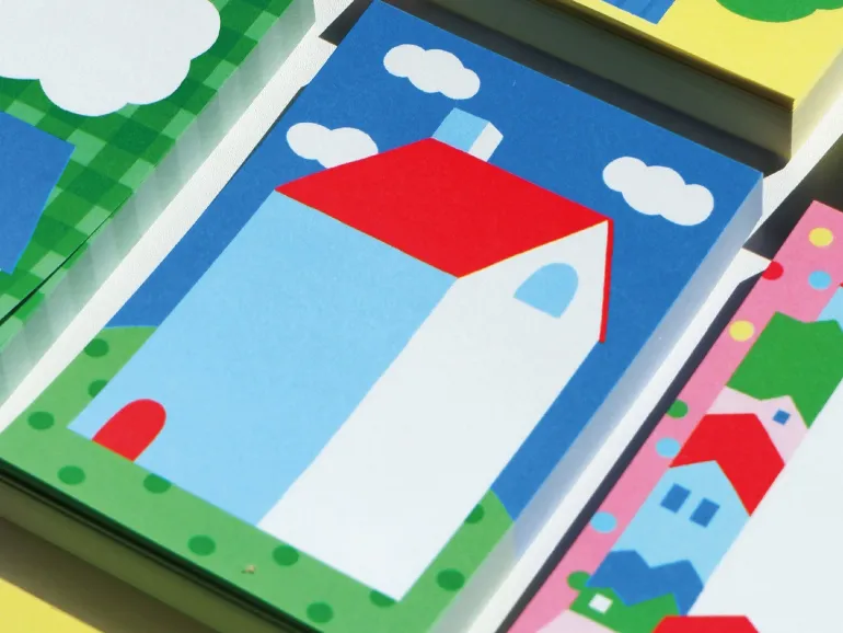 Mini bloc notes maison toit rouge - Fruit fries Design Lab