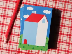 Mini bloc notes maison toit rouge - Fruit fries Design Lab