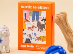Mini Puzzle Sortir le chien - 100 pièces - Jour Férié