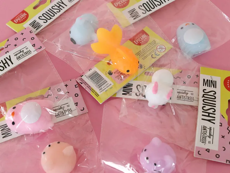 Mini squishy dragon blanc - anti stress