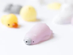 Mini squishy ours polaire rose - anti-stress