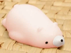 Mini squishy ours polaire rose - anti-stress