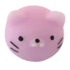 Mini squishy tête de chat mauve - anti-stress