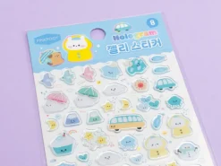 Mini stickers épais coréens - oiseau bleu