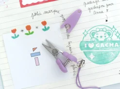 Mini-ciseaux avec dragonne, violet