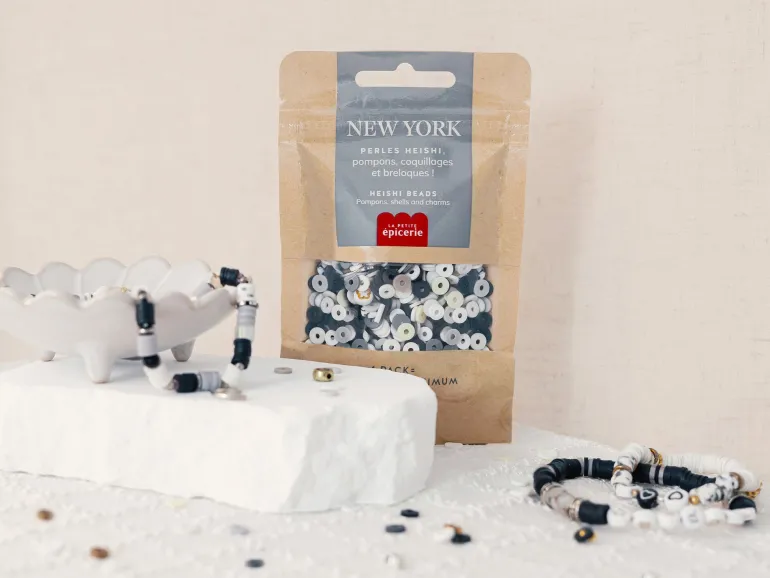 Mélange de perles heishi et de breloques - New York