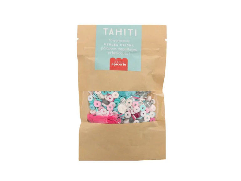 Mélange de perles heishi et de breloques - Tahiti
