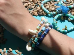 Mélange de perles heishi et de breloques - Bali