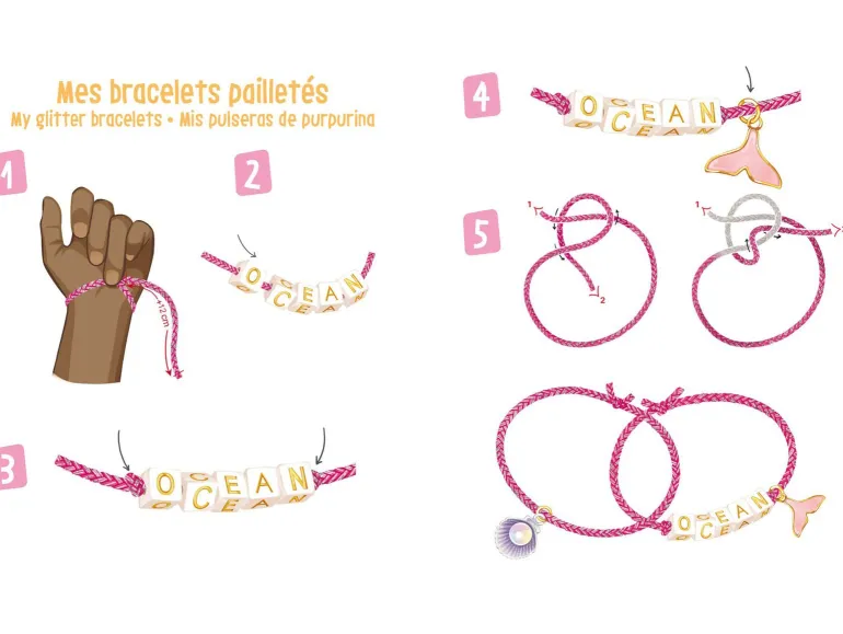 Mon accumulation de bracelets sirène - Auzou