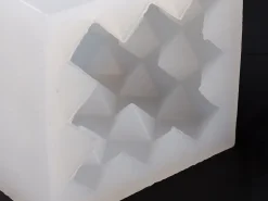Moule en silicone - Bougie cube à facettes - 7,2 cm