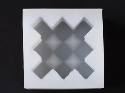 Moule en silicone - Bougie cube à facettes - 7,2 cm