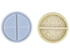 Moule en silicone - Coupelle ronde 2 compartiments - 11,4 cm de diamètre